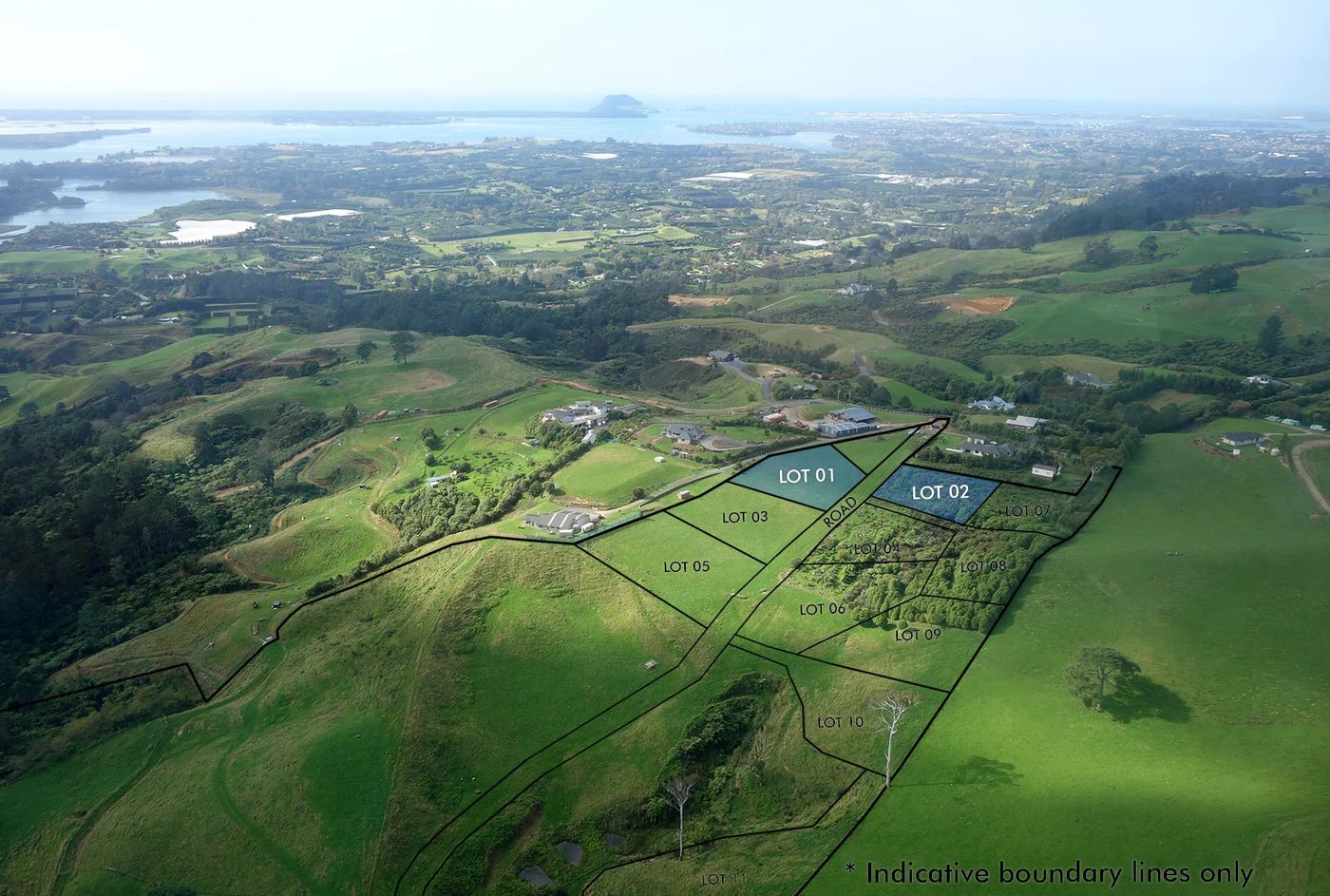 Aerial view of the West Minden Stage 1 lots